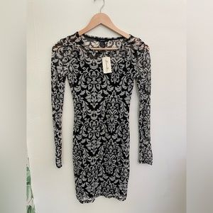 Forever 21 Floral Mesh Mini Dress. Size small